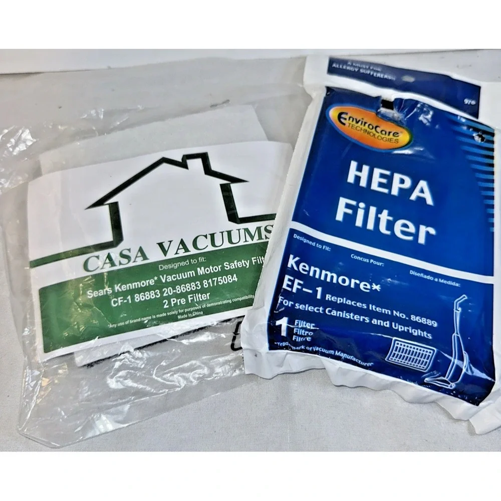 Envirocare Kenmore EF-1 HEPA Filter 976 + Casa Vac Motor Safety Filter NIB